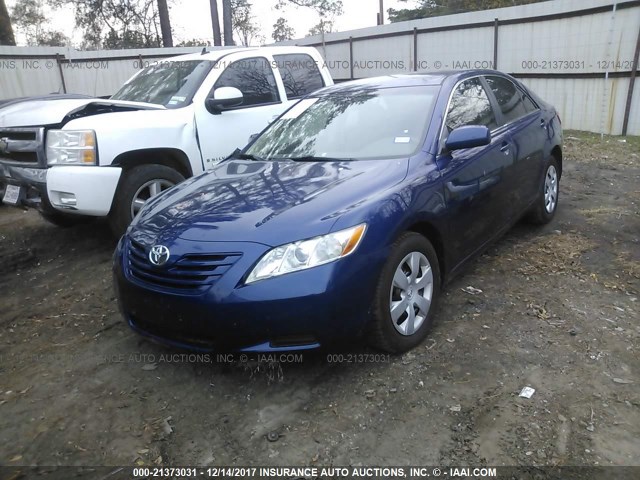 4T4BE46K88R016897 - 2008 TOYOTA CAMRY CE/LE/XLE/SE BLUE photo 2