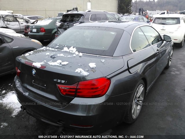 WBA3T3C54FP738524 - 2015 BMW 435 I GRAY photo 4