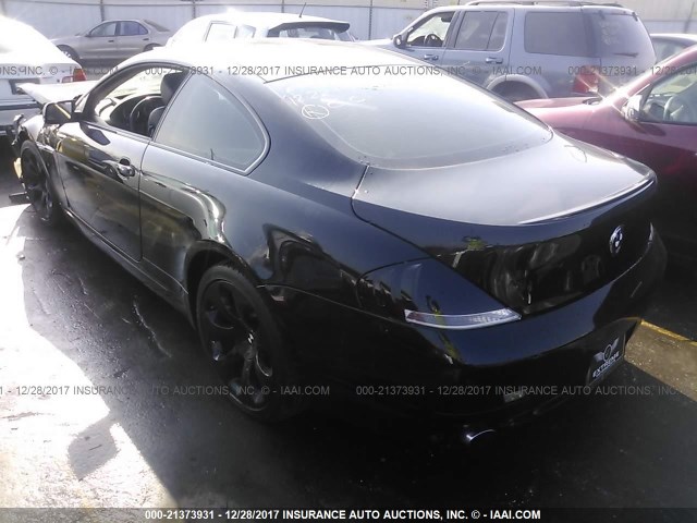 WBAEH13507CR53292 - 2007 BMW 650 I BLACK photo 3