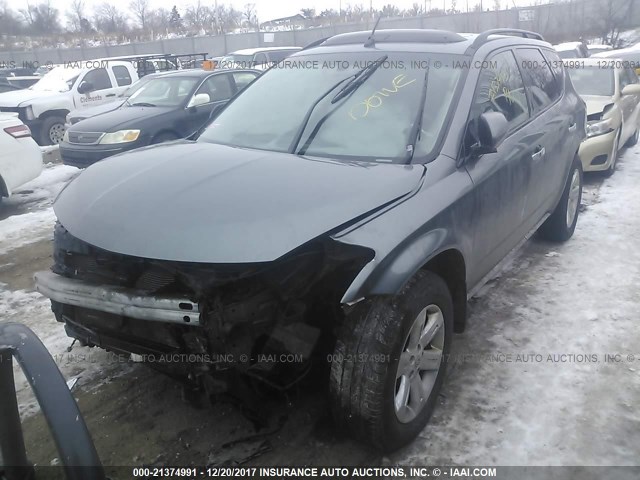 JN8AZ08WX6W508912 - 2006 NISSAN MURANO SL/SE/S GRAY photo 2