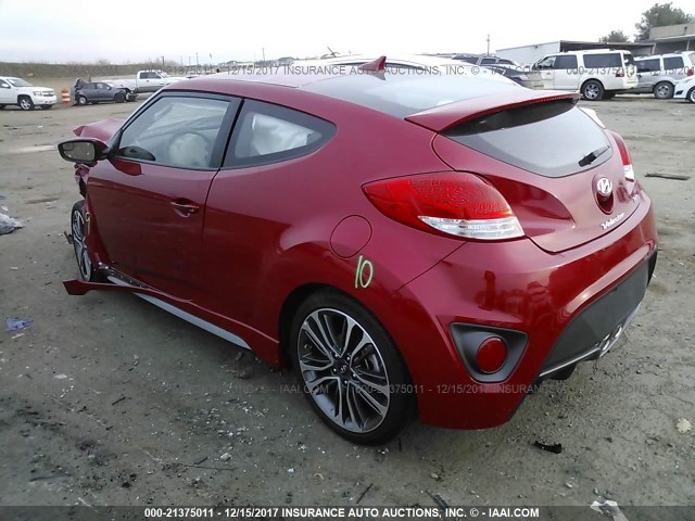 KMHTC6AE5HU310081 - 2017 HYUNDAI VELOSTER TURBO RED photo 3