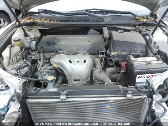 4T1BE46K07U164499 - 2007 TOYOTA CAMRY NEW GENERAT CE/LE/XLE/SE SILVER photo 10