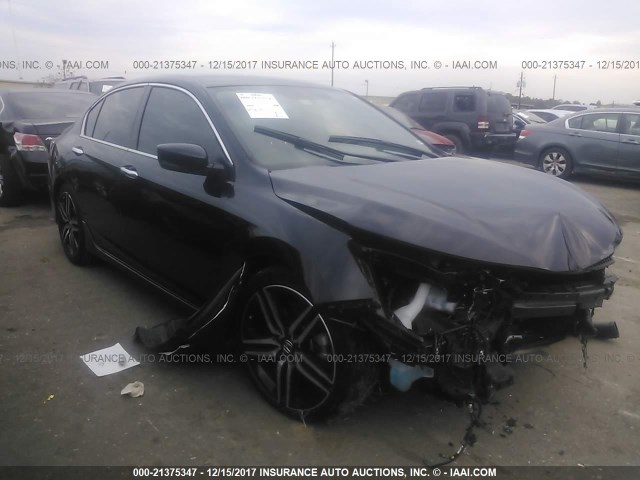 1HGCR2F57HA077196 - 2017 HONDA ACCORD SPORT შავი ფოტო 1