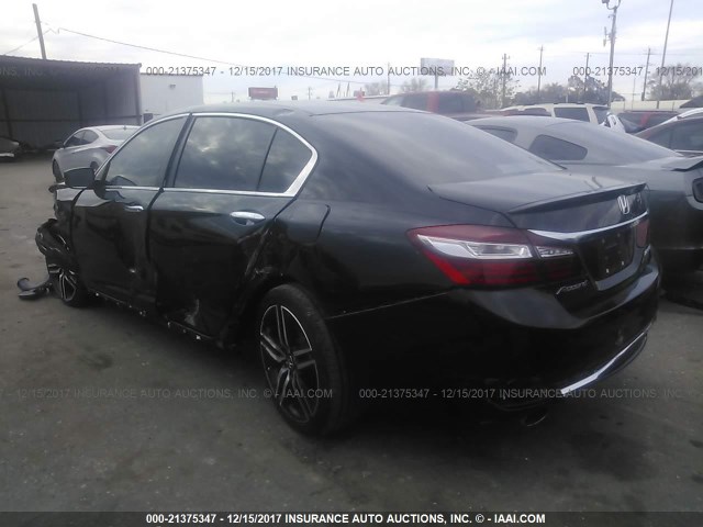 1HGCR2F57HA077196 - 2017 HONDA ACCORD SPORT შავი ფოტო 3