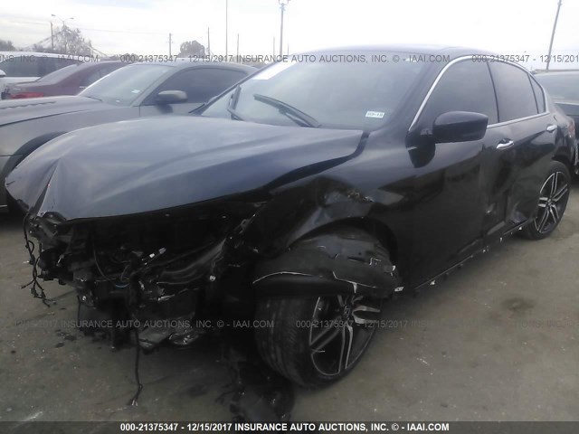1HGCR2F57HA077196 - 2017 HONDA ACCORD SPORT შავი ფოტო 6