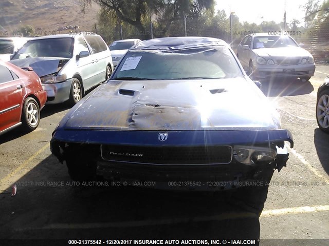 2B3CJ4DV6AH319179 - 2010 DODGE CHALLENGER SE BLUE photo 6