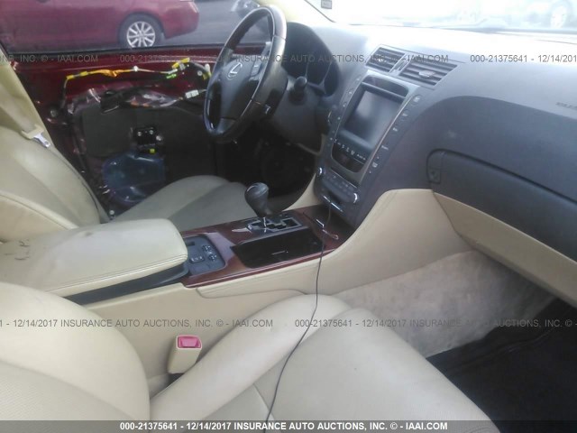 JTHCH96S460012081 - 2006 LEXUS GS GENERATION 200 300 MAROON photo 5