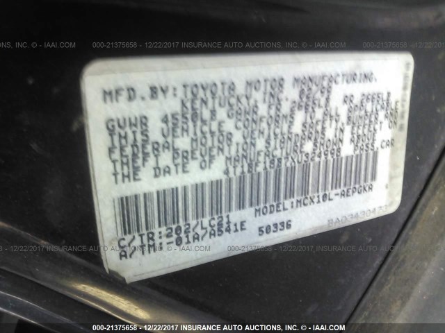 4T1BF18B7XU324998 - 1999 TOYOTA AVALON XL/XLS BLACK photo 9