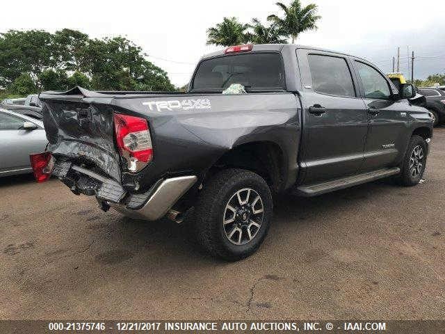 5TFDY5F12FX421340 - 2015 TOYOTA Tundra CREWMAX SR5/TRD PRO GRAY photo 4