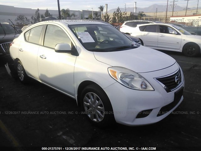 3N1CN7AP6CL873782 - 2012 NISSAN VERSA S/SV/SL WHITE photo 1