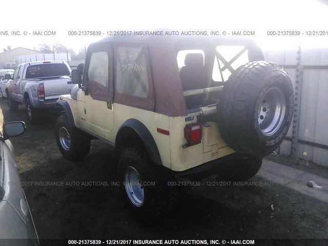 J9F93EH153018 - 1979 JEEP CJ-7 YELLOW photo 3