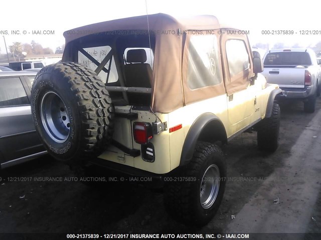 J9F93EH153018 - 1979 JEEP CJ-7 YELLOW photo 4