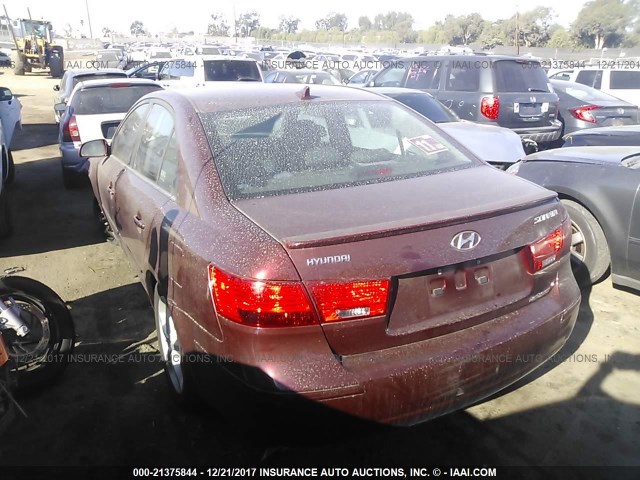 5NPEU46C49H571610 - 2009 HYUNDAI SONATA SE/LIMITED PURPLE photo 3