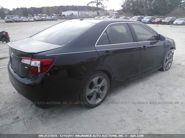 4T1BF1FK2CU196943 - 2012 TOYOTA CAMRY SE/LE/XLE 黑色 照片 4