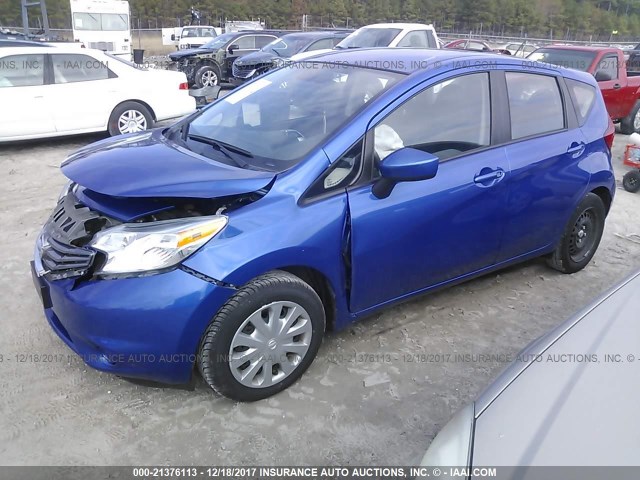 3N1CE2CP7FL422025 - 2015 NISSAN VERSA NOTE S/S PLUS/SV/SL/SR BLUE photo 2