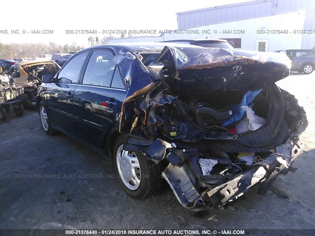 JTDBE32K220082942 - 2002 TOYOTA CAMRY LE/XLE/SE Dark Blue photo 6