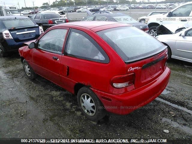 KNJLT05H2V6234693 - 1997 FORD ASPIRE RED photo 3