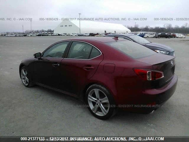 JTHBF5C29C5182109 - 2012 LEXUS IS 250 RED photo 3