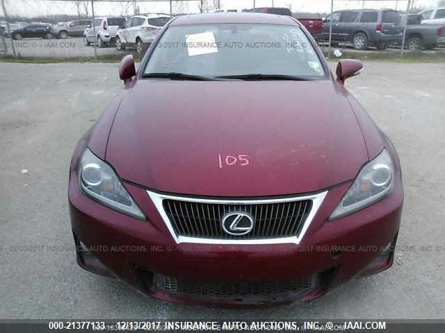 JTHBF5C29C5182109 - 2012 LEXUS IS 250 RED photo 6