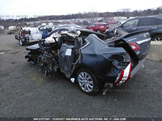 3N1AB7APXEY281338 - 2014 NISSAN SENTRA S/SV/SR/SL GRAY photo 3