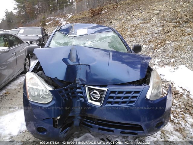 JN8AS58V38W109691 - 2008 NISSAN ROGUE S/SL BLUE photo 6