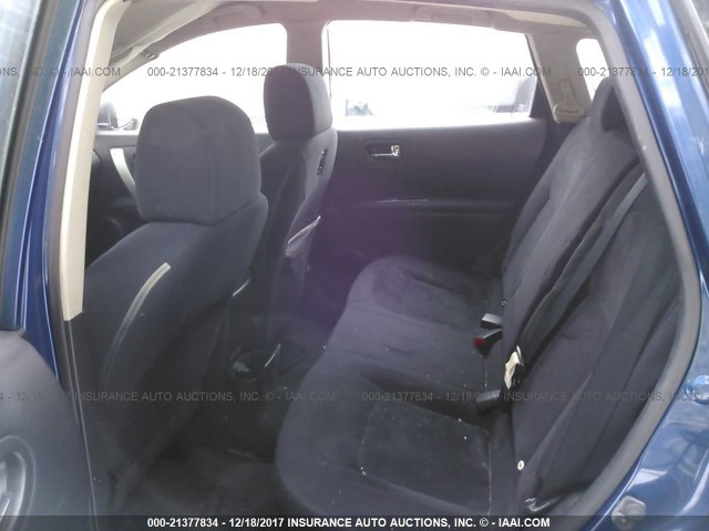 JN8AS58V38W109691 - 2008 NISSAN ROGUE S/SL BLUE photo 8