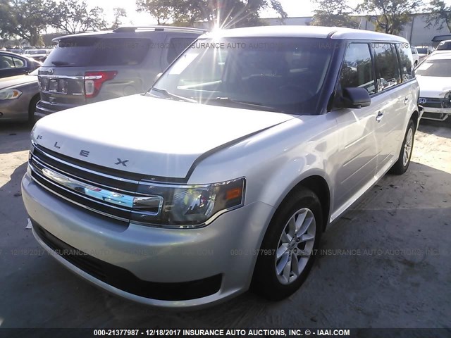 2FMGK5B86EBD41252 - 2014 FORD FLEX SE GRAY photo 2