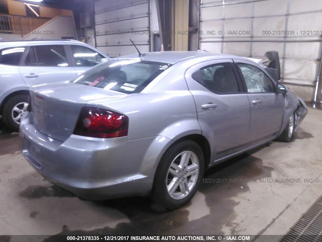 1C3CDZCB0DN768173 - 2013 DODGE AVENGER SXT GRAY photo 4