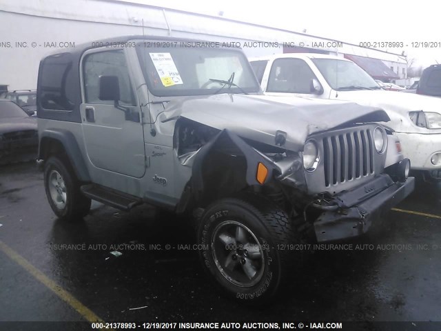 1J4FA49S6YP766377 - 2000 JEEP WRANGLER / TJ SPORT GRAY photo 1