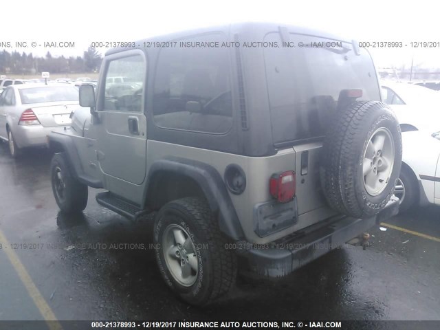 1J4FA49S6YP766377 - 2000 JEEP WRANGLER / TJ SPORT GRAY photo 3