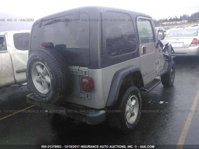 1J4FA49S6YP766377 - 2000 JEEP WRANGLER / TJ SPORT GRAY photo 4