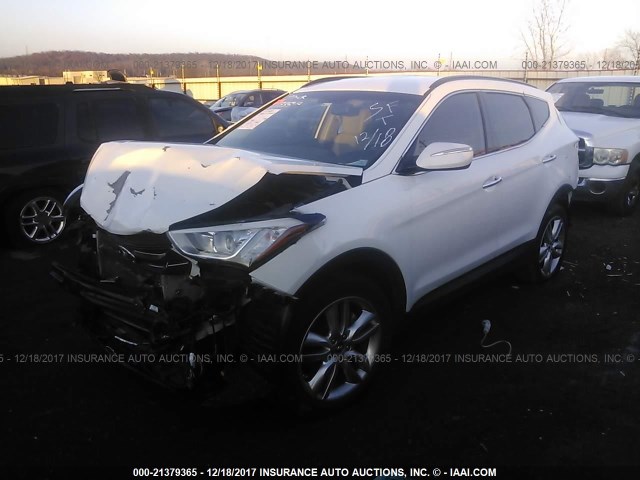 5XYZU3LA7EG226183 - 2014 HYUNDAI SANTA FE SPORT  WHITE photo 2