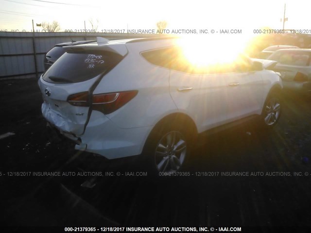 5XYZU3LA7EG226183 - 2014 HYUNDAI SANTA FE SPORT  WHITE photo 4