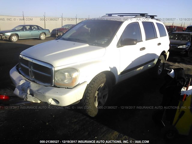 1D4HB48286F139361 - 2006 DODGE DURANGO SLT WHITE photo 2