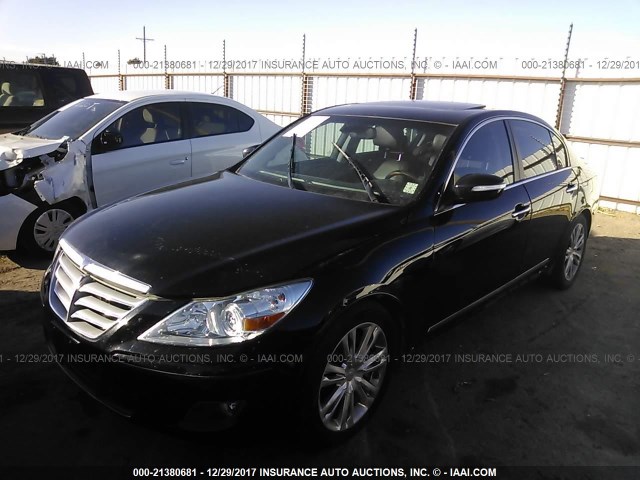 KMHGC4DF2BU139341 - 2011 HYUNDAI GENESIS 4.6L BLACK photo 2