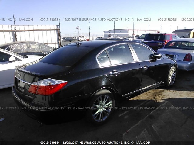 KMHGC4DF2BU139341 - 2011 HYUNDAI GENESIS 4.6L BLACK photo 4