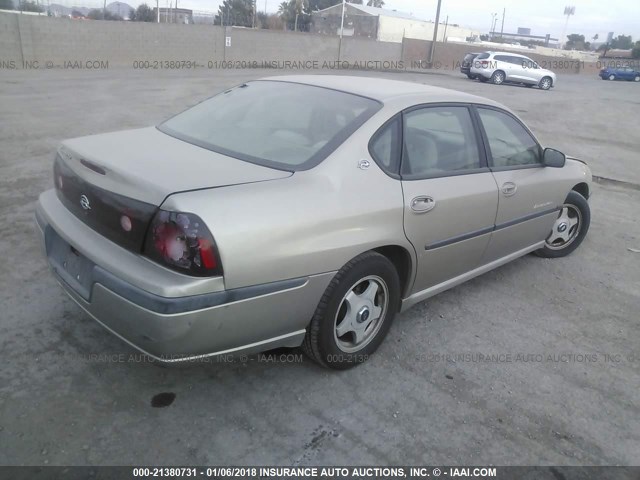 2G1WH55K329352436 - 2002 CHEVROLET IMPALA LS GOLD photo 4