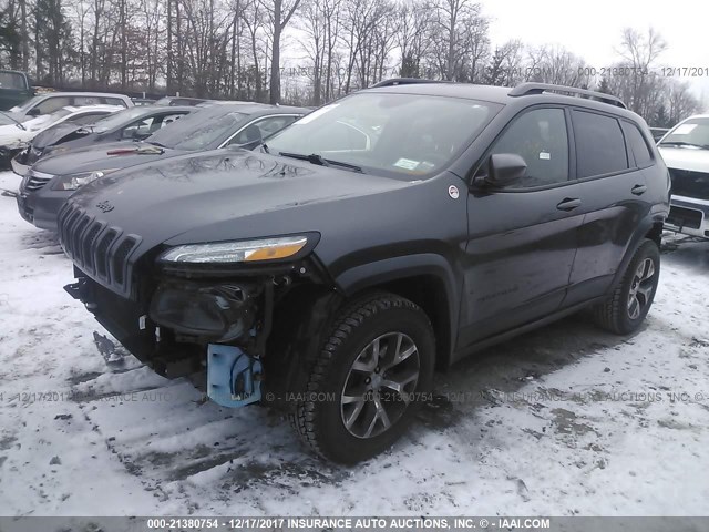 1C4PJMBS0FW608950 - 2015 JEEP CHEROKEE TRAILHAWK GRAY photo 2