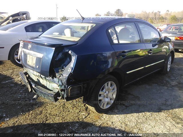 3N1AB6AP0BL715396 - 2011 NISSAN SENTRA 2.0/2.0S/SR/2.0SL BLUE photo 4