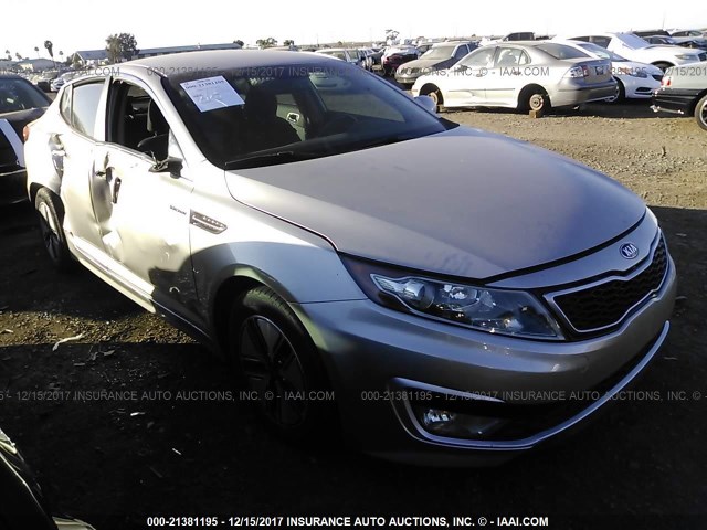 KNAGM4AD3D5047380 - 2013 KIA OPTIMA HYBRID SILVER photo 1