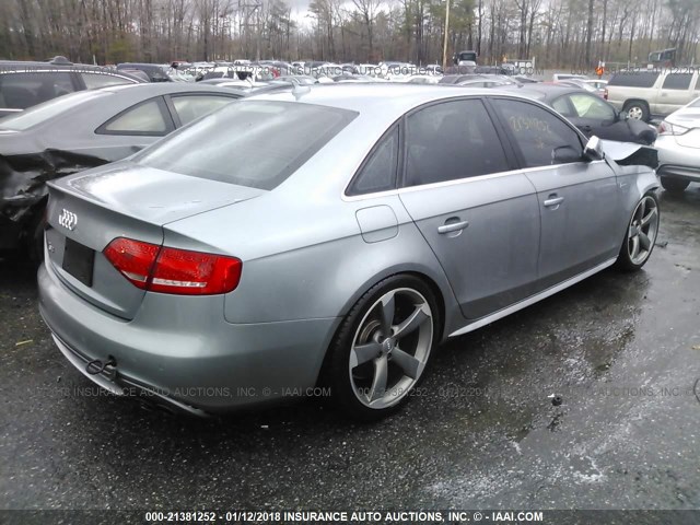 WAUBGAFL4BA155561 - 2011 AUDI S4 PREMIUM PLUS GRAY photo 4