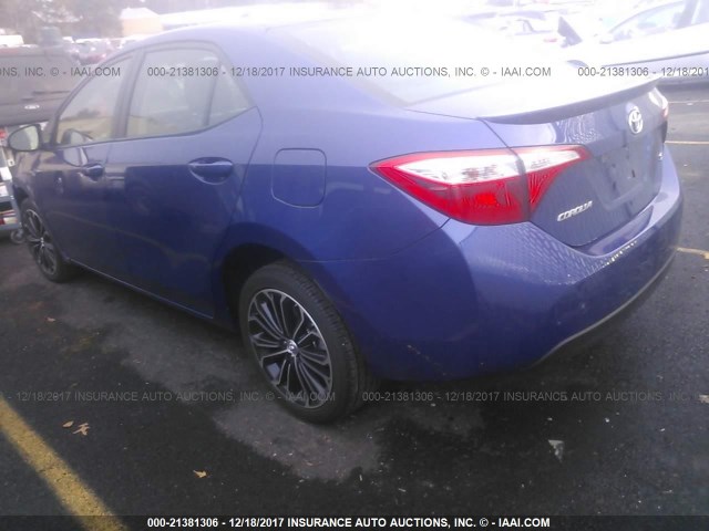 2T1BURHE9GC727235 - 2016 TOYOTA COROLLA L/LE/LE PLS/PRM/S/S PLS BLUE photo 3