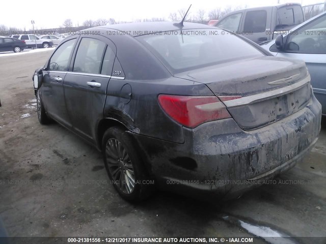 1C3CCBCG2CN304676 - 2012 CHRYSLER 200 LIMITED BLACK photo 3