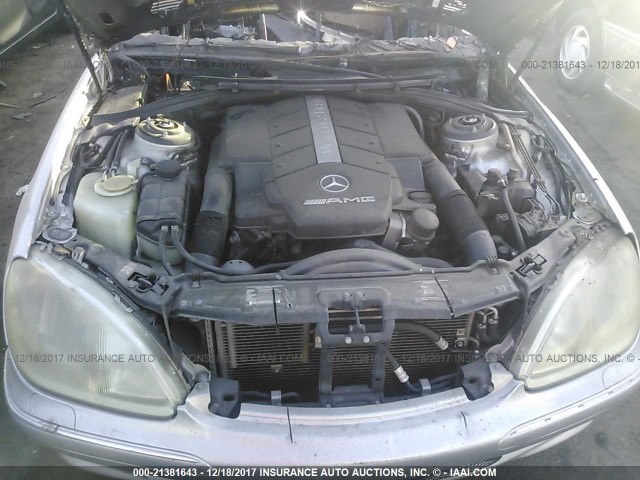 WDBNG73J41A180303 - 2001 MERCEDES-BENZ S 55 AMG SILVER photo 10