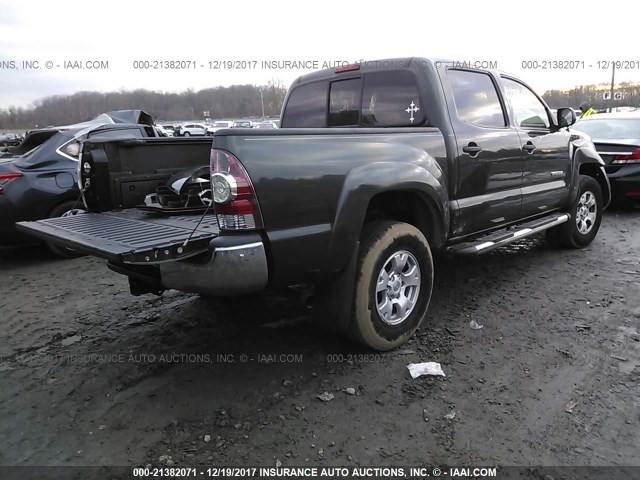 5TEJU4GN6AZ682384 - 2010 TOYOTA TACOMA DOUBLE CAB PRERUNNER GREEN photo 4
