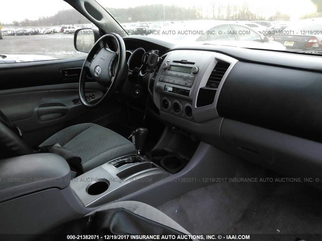 5TEJU4GN6AZ682384 - 2010 TOYOTA TACOMA DOUBLE CAB PRERUNNER GREEN photo 5