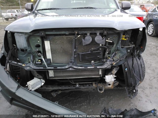 5TEJU4GN6AZ682384 - 2010 TOYOTA TACOMA DOUBLE CAB PRERUNNER GREEN photo 6