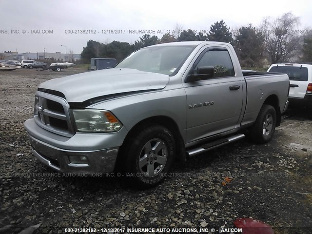 3D7JV1EP3BG602736 - 2011 DODGE RAM 1500 SILVER photo 2