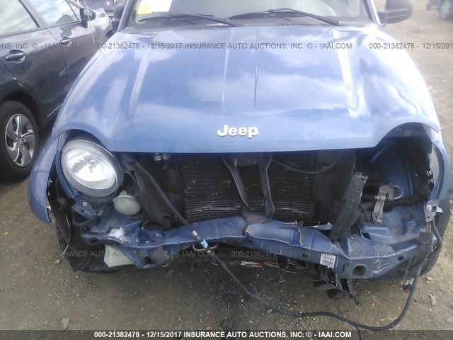 1J4GL58K96W251009 - 2006 JEEP LIBERTY LIMITED BLUE photo 6