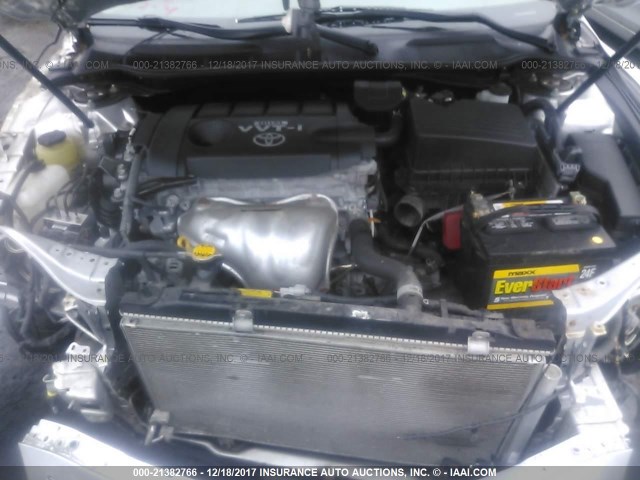 4T4BF3EK4AR057767 - 2010 TOYOTA CAMRY SE/LE/XLE ვერცხლისფერი ფოტო 10